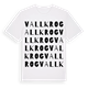 White t-shirt med Vallkrog ordlek t-shirt