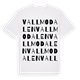 White t-shirt med Vallmodalen ordlek t-shirt