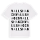 White t-shirt med Vallshagen ordlek t-shirt