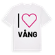 White t-shirt med Jag älskar Vång t-shirt stort tryck