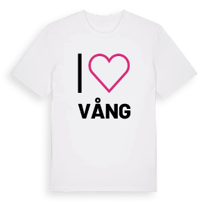 Jag älskar Vång t-shirt stort tryck – ekologisk bomull t-shirt från PinShirt