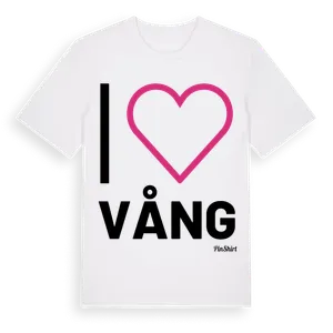 Jag älskar Vång t-shirt stort tryck – ekologisk bomull t-shirt från Pinshirt