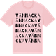 Pink Cotton t-shirt med Vännacka ordlek t-shirt