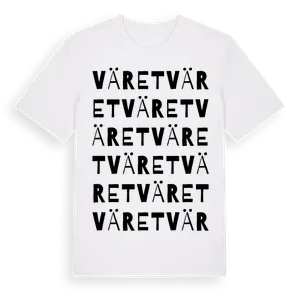Väret ordlek t-shirt – ekologisk bomull t-shirt från Pinshirt