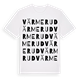White t-shirt med Värmerud ordlek t-shirt