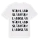 White t-shirt med Värmlands Län ordlek t-shirt