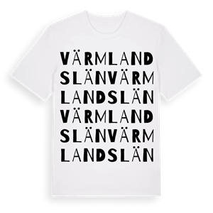 Värmlands län ordlek t-shirt – ekologisk bomull t-shirt från Pinshirt