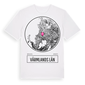 Värmlands län t-shirt – ekologisk bomull t-shirt från PinShirt