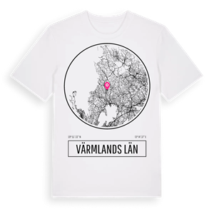 Värmlands län t-shirt – ekologisk bomull t-shirt från Pinshirt