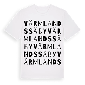 Värmlands Säby ordlek t-shirt – ekologisk bomull t-shirt från PinShirt