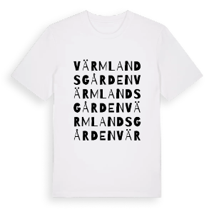 Värmlandsgården ordlek t-shirt – ekologisk bomull t-shirt från PinShirt