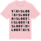 Pink Cotton t-shirt med Värmskog ordlek t-shirt
