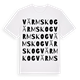 White t-shirt med Värmskog ordlek t-shirt