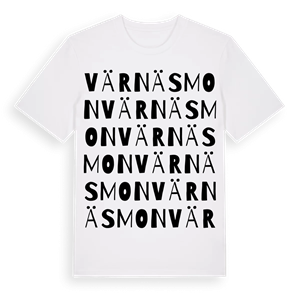 Värnäsmon ordlek t-shirt – ekologisk bomull t-shirt från PinShirt