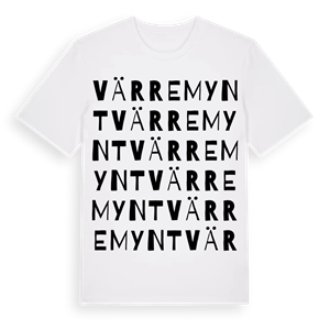 Värremynt ordlek t-shirt – ekologisk bomull t-shirt från PinShirt