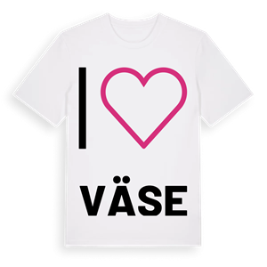Jag älskar Väse t-shirt stort tryck – ekologisk bomull t-shirt från PinShirt