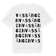 White t-shirt med Vassängen ordlek t-shirt