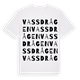 White t-shirt med Vassdrågen ordlek t-shirt