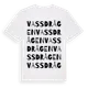 White t-shirt med Vassdrågen ordlek t-shirt