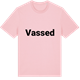 Pink Cotton t-shirt med Vassed fetstil t-shirt