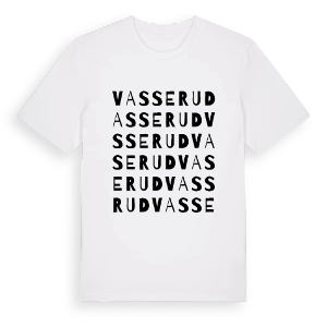 Vasserud ordlek t-shirt – ekologisk bomull t-shirt från PinShirt