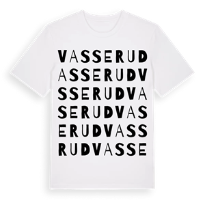 Vasserud ordlek t-shirt – ekologisk bomull t-shirt från PinShirt