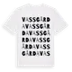 White t-shirt med Vassgårda ordlek t-shirt