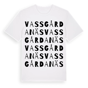 Vassgårdanäs ordlek t-shirt – ekologisk bomull t-shirt från Pinshirt