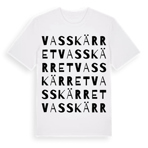 Vasskärret ordlek t-shirt – ekologisk bomull t-shirt från Pinshirt