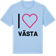 Blue Soul t-shirt med Jag älskar Västa t-shirt stort tryck