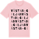 Pink Cotton t-shirt med Västan-Giljan ordlek t-shirt