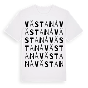Västanå ordlek t-shirt – ekologisk bomull t-shirt från PinShirt
