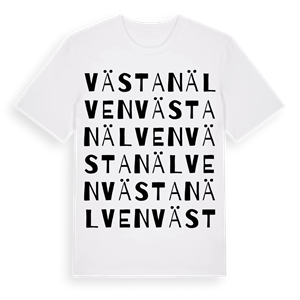 Västanälven ordlek t-shirt – ekologisk bomull t-shirt från PinShirt