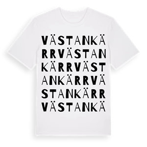 Västankärr ordlek t-shirt – ekologisk bomull t-shirt från PinShirt