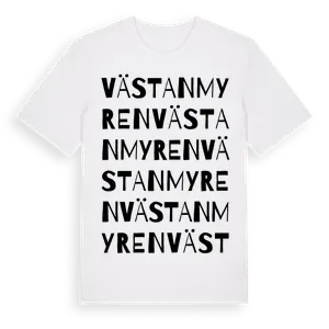 Västanmyren ordlek t-shirt – ekologisk bomull t-shirt från Pinshirt