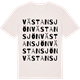 Vintage White t-shirt med Västansjön ordlek t-shirt