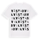 White t-shirt med Västanvik ordlek t-shirt