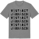 Mid Heather Gray t-shirt med Västare Tjärnåsen ordlek t-shirt