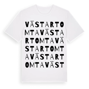 Västartomta ordlek t-shirt – ekologisk bomull t-shirt från PinShirt