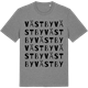 Mid Heather Gray t-shirt med Västby ordlek t-shirt