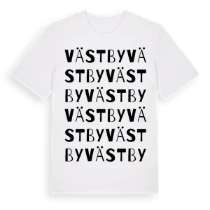 Västby ordlek t-shirt – ekologisk bomull t-shirt från Pinshirt