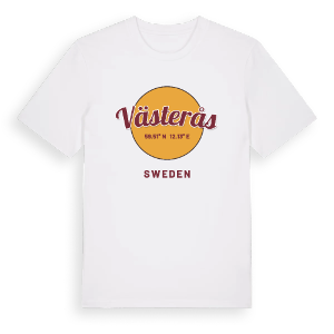 Västerås cirkel t-shirt – ekologisk bomull t-shirt från PinShirt