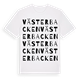 White t-shirt med Västerbacken ordlek t-shirt