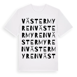 Västermyren ordlek t-shirt – ekologisk bomull t-shirt från PinShirt