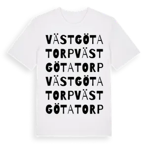 Västgötatorp ordlek t-shirt – ekologisk bomull t-shirt från Pinshirt