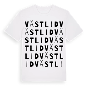 Västlid ordlek t-shirt – ekologisk bomull t-shirt från Pinshirt