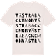 Vintage White t-shirt med Västra Backemon ordlek t-shirt