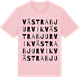 Pink Cotton t-shirt med Västra Bjurvik ordlek t-shirt