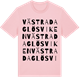 Pink Cotton t-shirt med Västra Daglösviken ordlek t-shirt