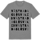 Mid Heather Gray t-shirt med Västra Daglösviken ordlek t-shirt